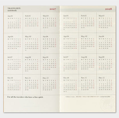 millenotes-traveler-s-company-notebook-diary-2027-monthly-regular-4