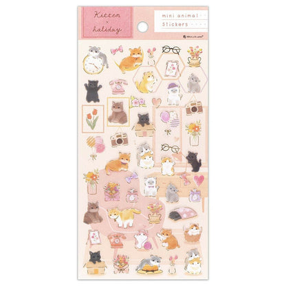 Mini stickers | Mattari Animals | Adorable Chaton - NB Co Ltd - millenotes