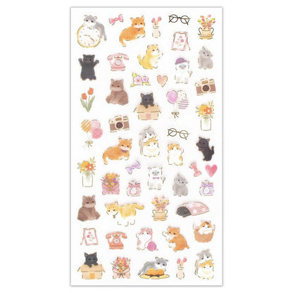 Mini stickers | Mattari Animals | Adorable Chaton - NB Co Ltd - millenotes