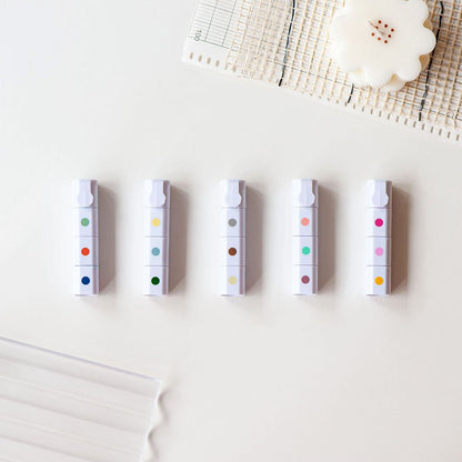 MU Lifestyle Inky Pen | Encreur Compact à Trois Couleurs pour Tampons - MU Lifestyle - 01. Orange Peach Pink - millenotes