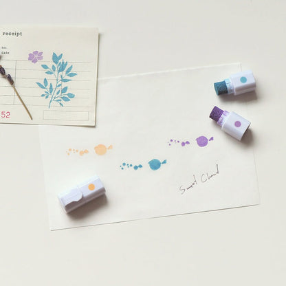 MU Lifestyle Inky Pen | Encreur Compact à Trois Couleurs pour Tampons - MU Lifestyle - 02. Yellow Gray Blue Purple - millenotes