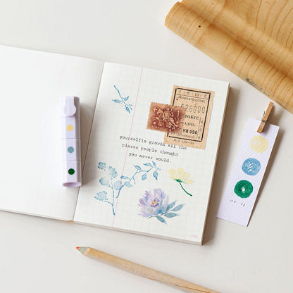 MU Lifestyle Inky Pen | Encreur Compact à Trois Couleurs pour Tampons - MU Lifestyle - 11. Reed Lakeside Hue - millenotes