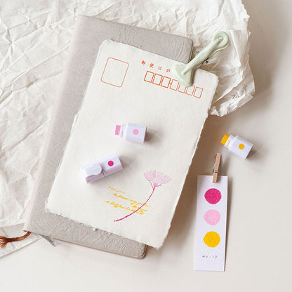 MU Lifestyle Inky Pen | Encreur Compact à Trois Couleurs pour Tampons - MU Lifestyle - 14. Yellow Pink Berry - millenotes