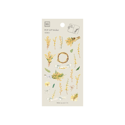 MU Lifestyle Pop - up Stickers 3D | 002 Mimosa - MU Lifestyle - millenotes