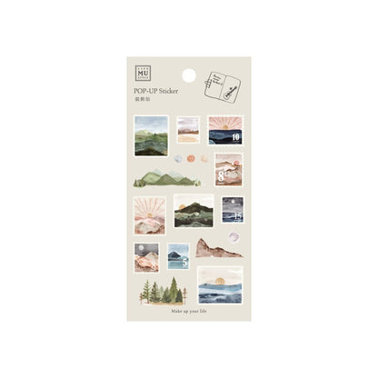 MU Lifestyle Pop - up Stickers 3D | 015 Paysages - MU Lifestyle - millenotes