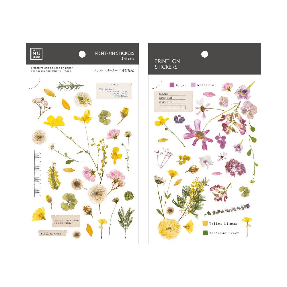 MU Lifestyle Print - On Stickers | Décalcomanies 103 Fleurs Séchées - MU Lifestyle - millenotes
