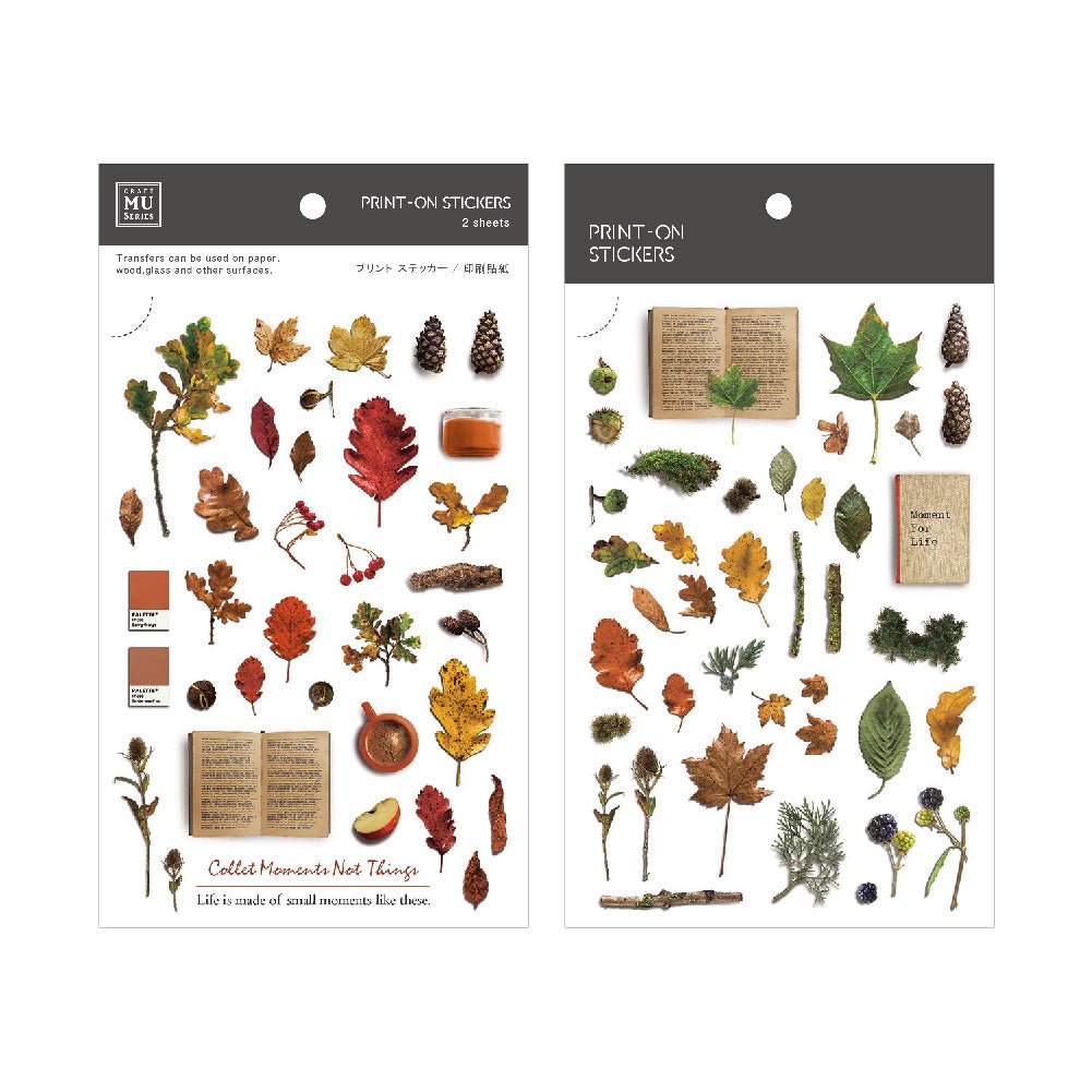 MU Lifestyle Print - On Stickers | Décalcomanies 139 Feuilles d'automne - MU Lifestyle - millenotes