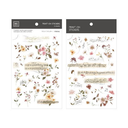 MU Lifestyle Print - On Stickers | Décalcomanies 234 Notes florales - MU Lifestyle - millenotes