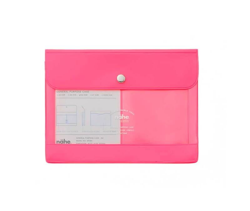 nähe | Pochette Multi-Usage Translucide A6 | Rose Néon - nähe - millenotes