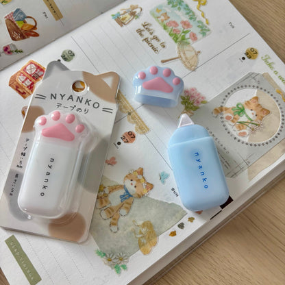 Nyanko Ruban colle | Patte de chat - PLUS - Light blue - millenotes