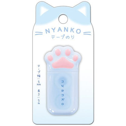 Nyanko Ruban colle | Patte de chat - PLUS - Light blue - millenotes