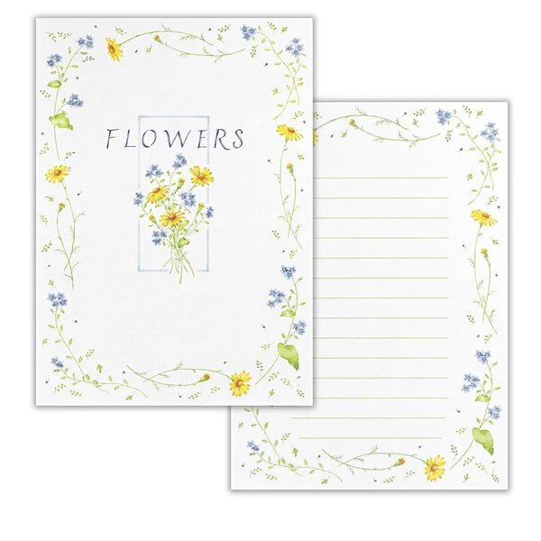 Papier à lettres japonais | Fleurs Sauvages - NB Co Ltd - millenotes