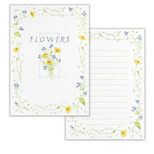 Papier à lettres japonais | Fleurs Sauvages - NB Co Ltd - millenotes