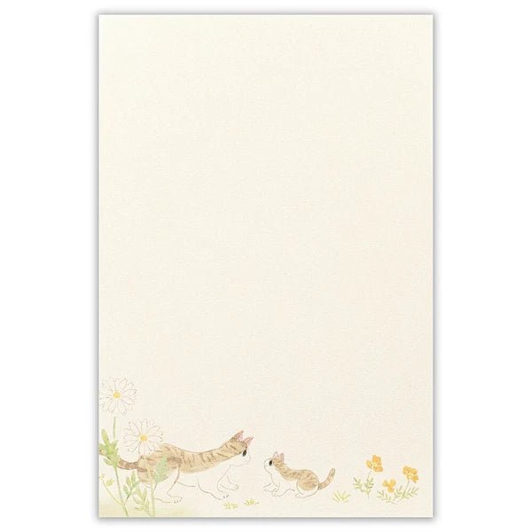 Papier à lettres japonais | Nekorobi | Chats à l’Extérieur - NB Co Ltd - millenotes