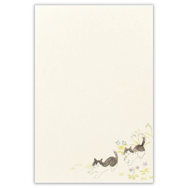 Papier à lettres japonais | Nekorobi | Chats à l’Extérieur - NB Co Ltd - millenotes