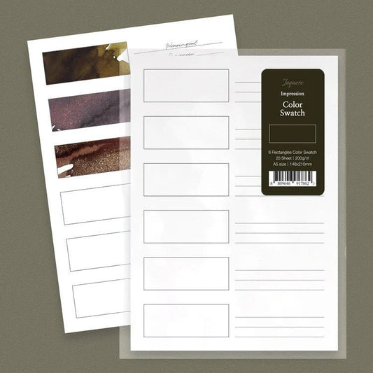 Papier de nuancier Wearingeul | 6 rectangles - Wearingeul - millenotes