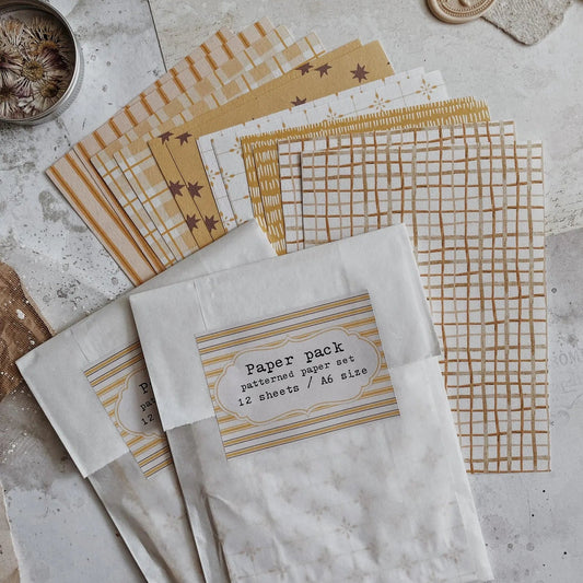 Papier Décoratif | 12 Feuilles A6 | Jaune Mix - albumlovehandmade - millenotes