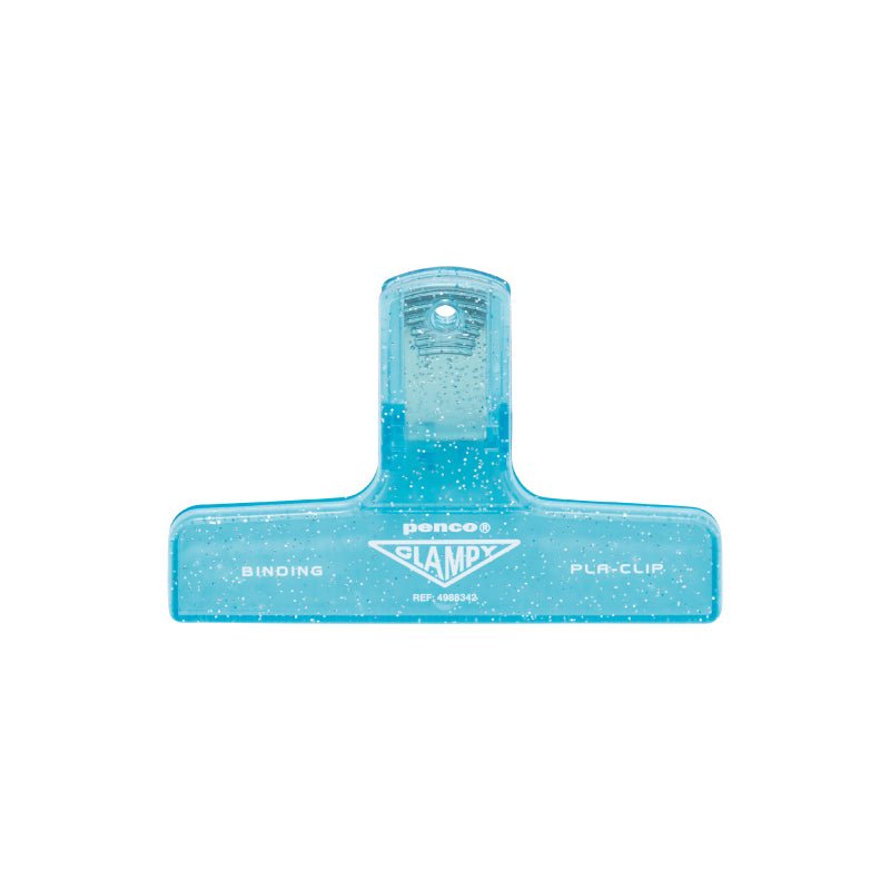 Penco | Pince Clip Acrylique CLAMPY | Bleu Clair Pailleté - Penco - millenotes