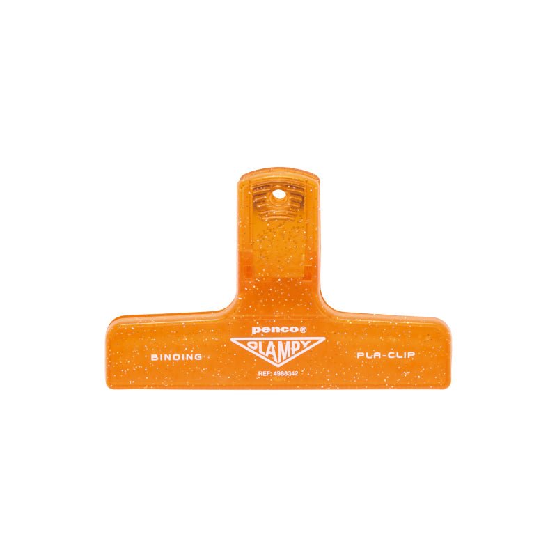 Penco | Pince Clip Acrylique CLAMPY | Orange Pailleté - Penco - millenotes