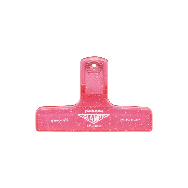 Penco | Pince Clip Acrylique CLAMPY | Rose Pailleté - Penco - millenotes