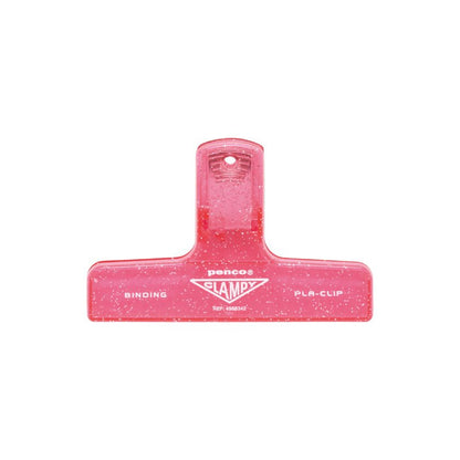 Penco | Pince Clip Acrylique CLAMPY | Rose Pailleté - Penco - millenotes
