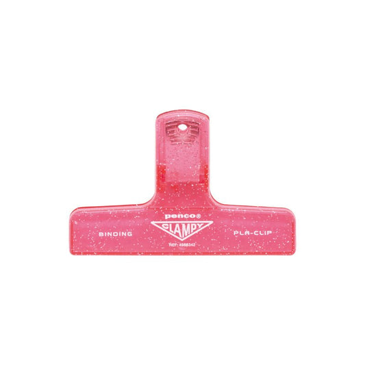 Penco | Pince Clip Acrylique CLAMPY | Rose Pailleté - Penco - millenotes