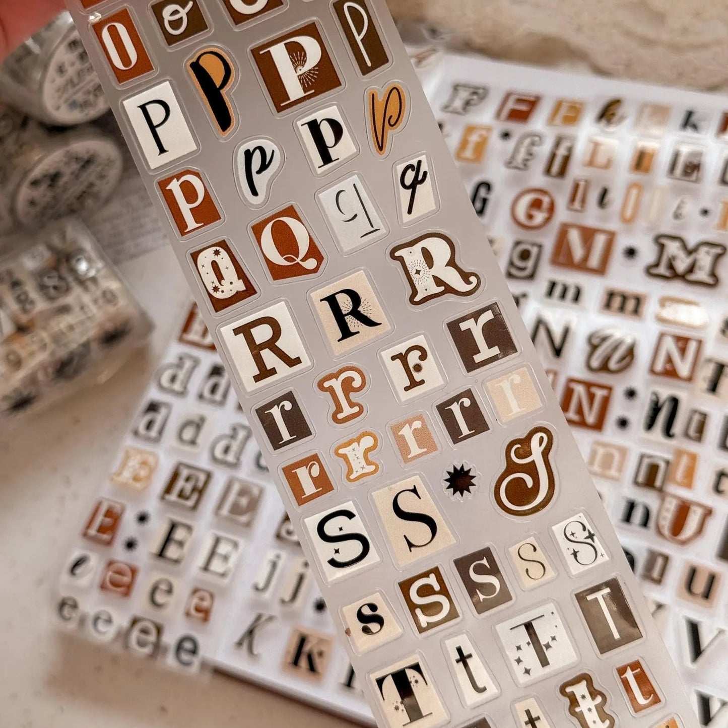 PET Kiss - cut masking tape | Alphabet - Bujojej - millenotes