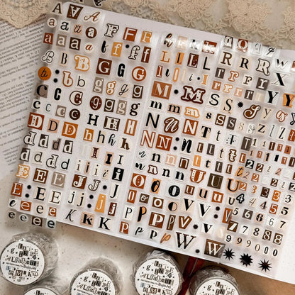 PET Kiss - cut masking tape | Alphabet - Bujojej - millenotes