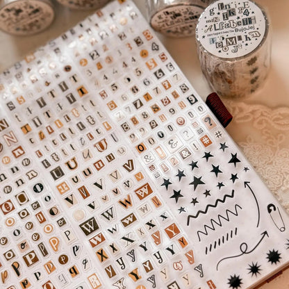 PET Kiss - cut masking tape | Alphabet mini - Bujojej - millenotes