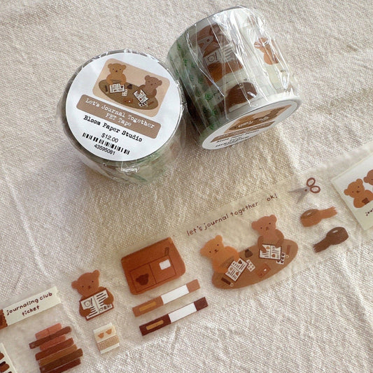 PET Kiss-cut masking tape | Bloom Paper Studio | Let's Journal Together - Bloom Paper Studio - millenotes