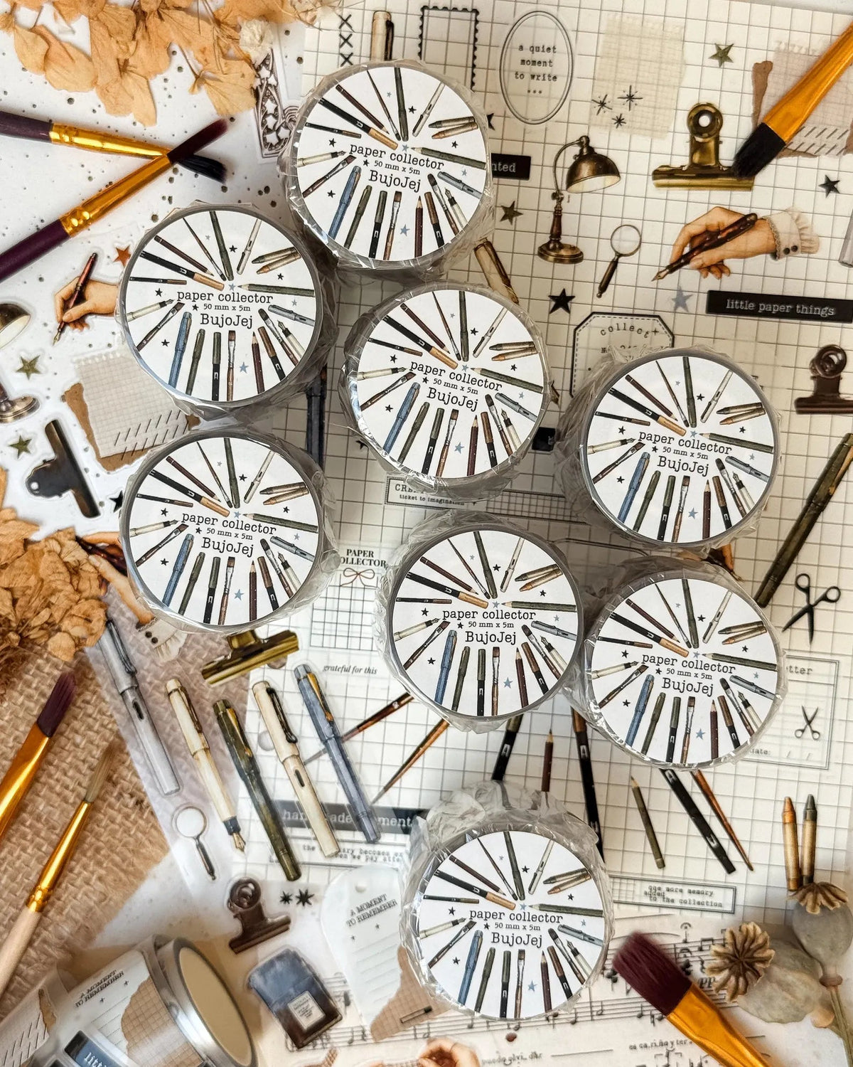 PET Kiss-cut masking tape | Bujojej | Journaling Moments - Bujojej - 5 m - rouleau complet - millenotes