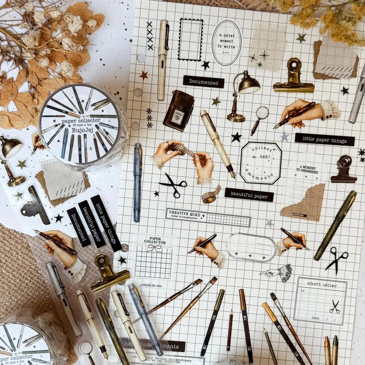 PET Kiss-cut masking tape | Bujojej | Journaling Moments - Bujojej - 5 m - rouleau complet - millenotes