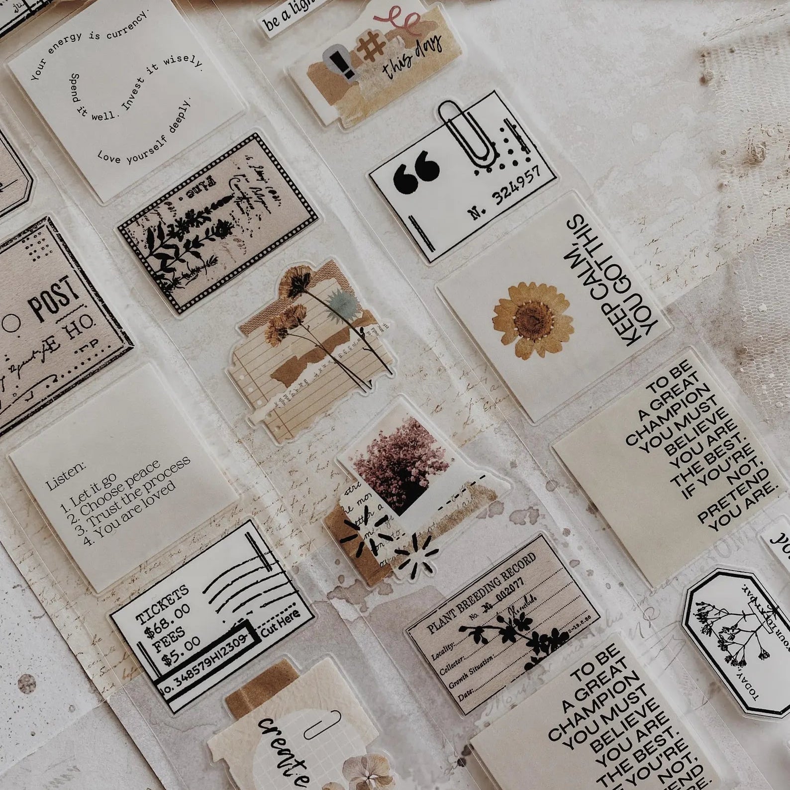 PET Kiss - cut masking tape | Collage 02 - AlbumHandMadeLove - 5 m - rouleau complet - millenotes