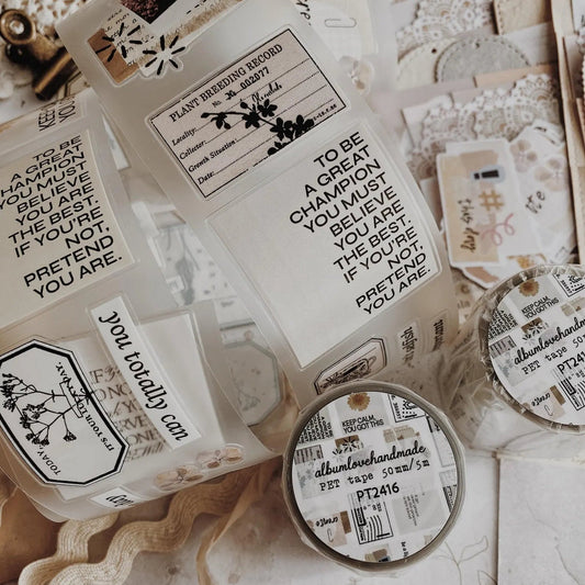 PET Kiss - cut masking tape | Collage 02 - AlbumHandMadeLove - 5 m - rouleau complet - millenotes