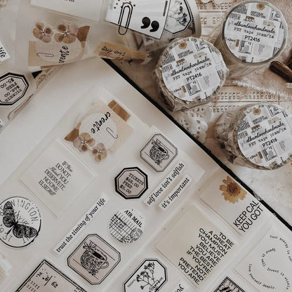 PET Kiss - cut masking tape | Collage 02 - AlbumHandMadeLove - 5 m - rouleau complet - millenotes