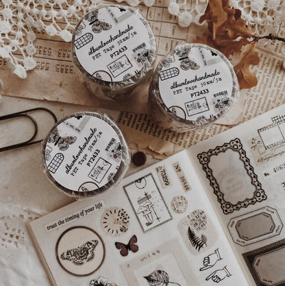 PET Kiss - cut masking tape | Collage 03 - AlbumHandMadeLove - 5 m - rouleau complet - millenotes