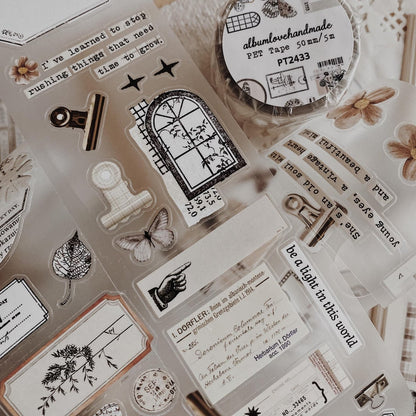 PET Kiss - cut masking tape | Collage 03 - AlbumHandMadeLove - 5 m - rouleau complet - millenotes