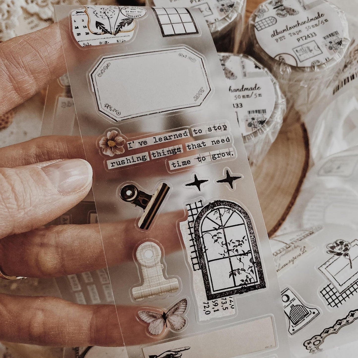 PET Kiss - cut masking tape | Collage 03 - AlbumHandMadeLove - 5 m - rouleau complet - millenotes