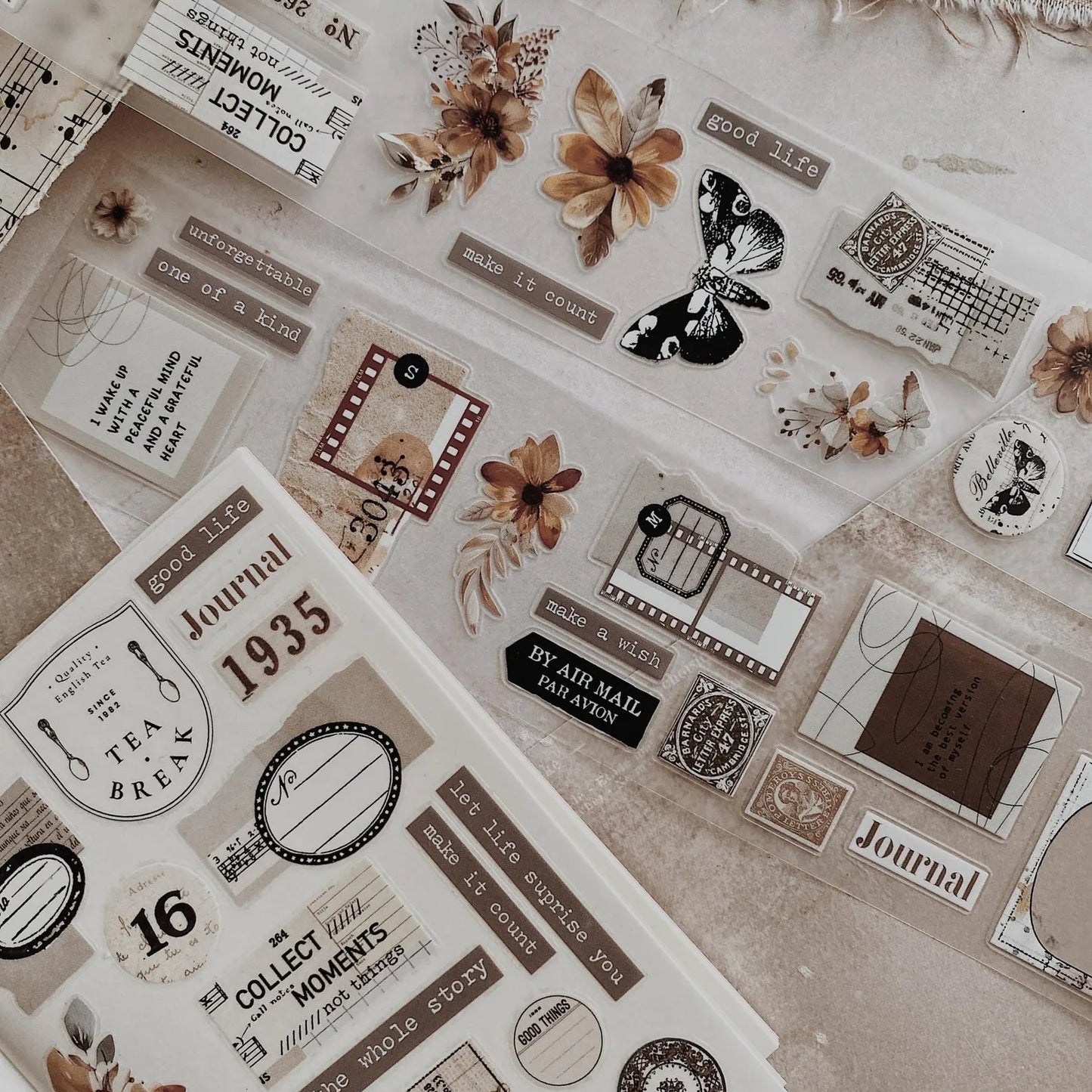 PET Kiss - cut masking tape | Junk Journal - AlbumHandMadeLove - 5 m - rouleau complet - millenotes