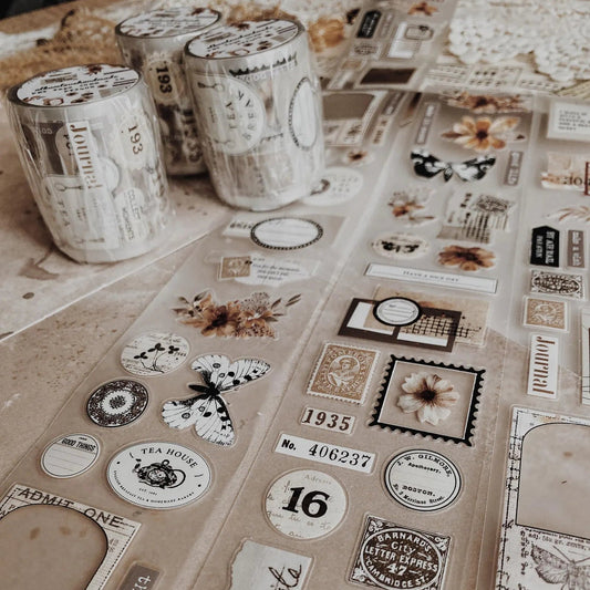 PET Kiss - cut masking tape | Junk Journal - AlbumHandMadeLove - 5 m - rouleau complet - millenotes