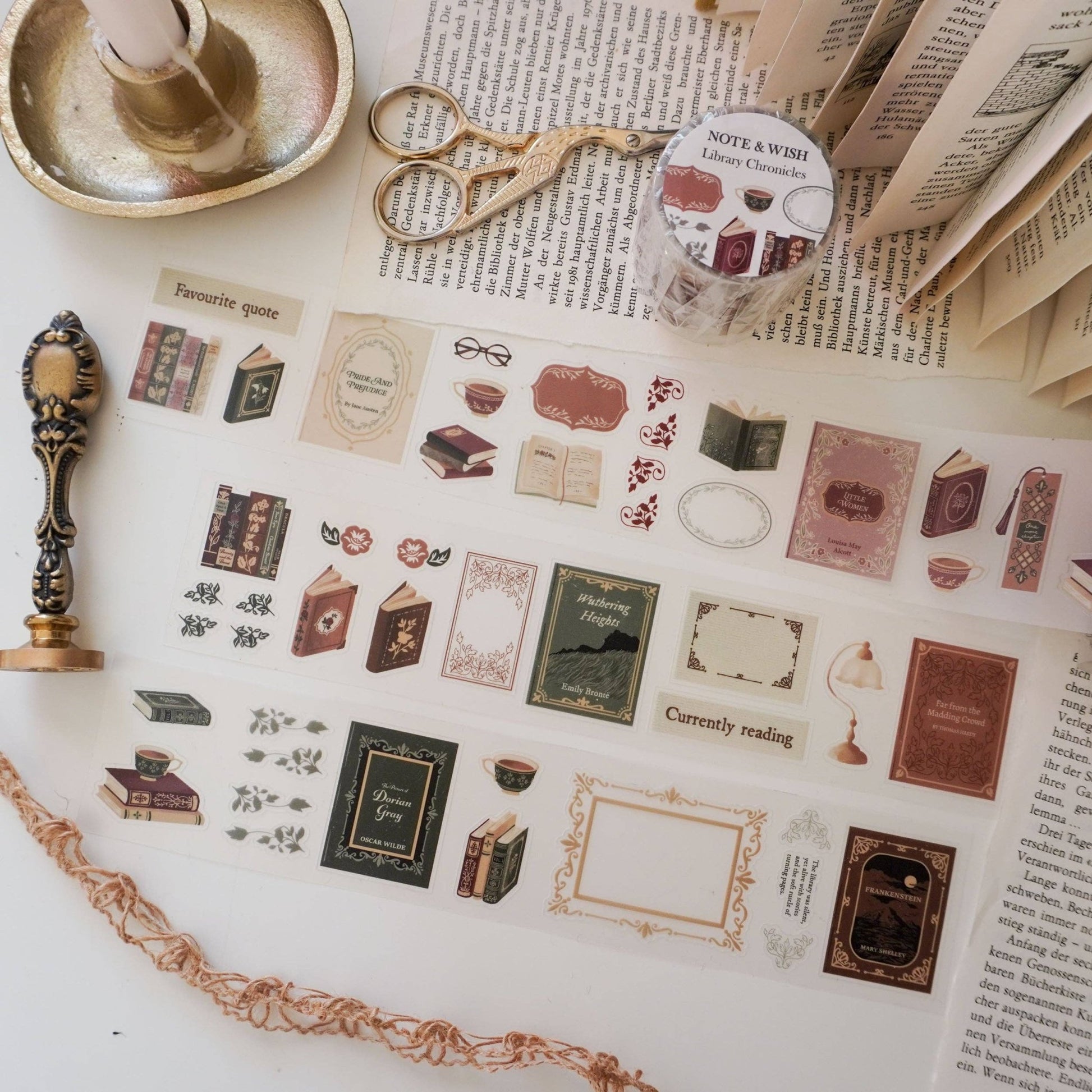 PET Kiss - cut masking tape | Note & Wish | Book Lover - Note & Wish - millenotes