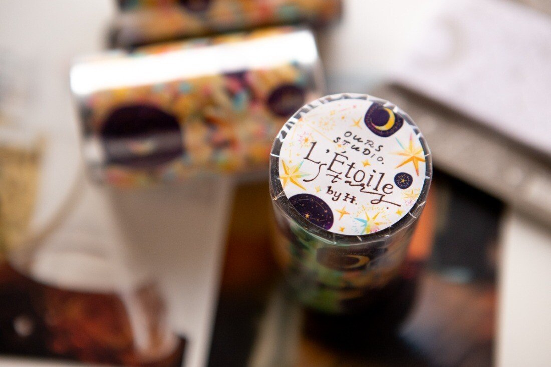 PET Kiss-cut masking tape | OURS Studio | Stars - OURS Studio - 3 m - millenotes