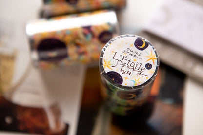 PET Kiss-cut masking tape | OURS Studio | Stars - OURS Studio - 3 m - millenotes