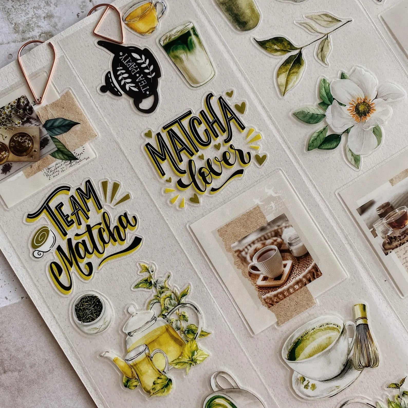 PET Kiss - cut masking tape | Tea Time - AlbumHandMadeLove - 5 m - rouleau complet - millenotes