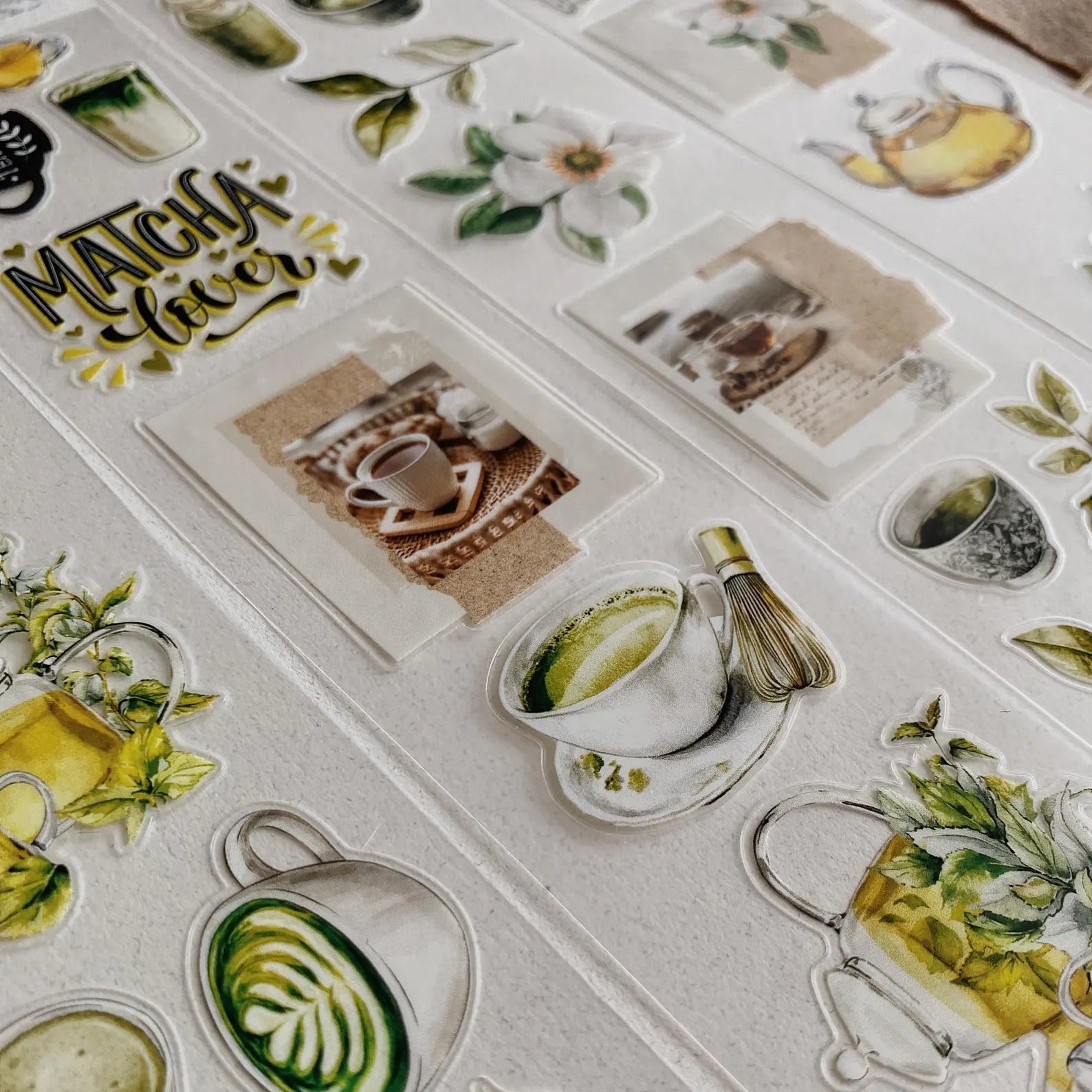 PET Kiss - cut masking tape | Tea Time - AlbumHandMadeLove - 5 m - rouleau complet - millenotes