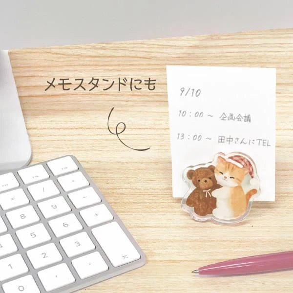 Pince Clip acrylique | Mattari Animals | Adorable Chaton - NB Co Ltd - millenotes