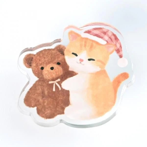 Pince Clip acrylique | Mattari Animals | Adorable Chaton - NB Co Ltd - millenotes