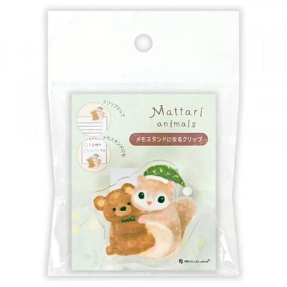 Pince Clip acrylique | Mattari Animals | Adorable Écureuil - NB Co Ltd - millenotes