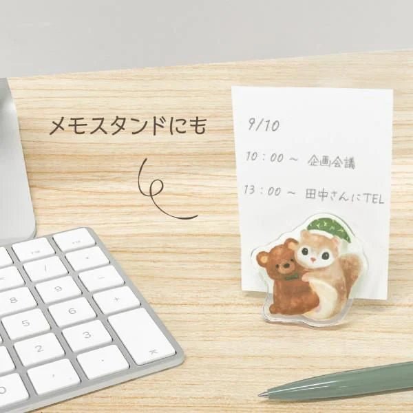 Pince Clip acrylique | Mattari Animals | Adorable Écureuil - NB Co Ltd - millenotes