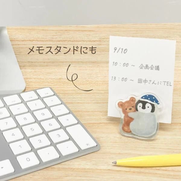 Pince Clip acrylique | Mattari Animals | Adorable Pingouin - NB Co Ltd - millenotes